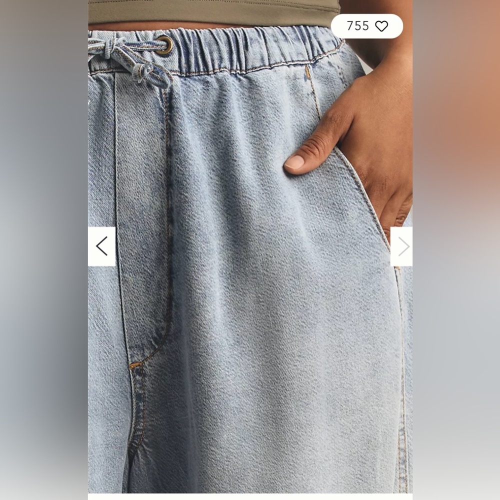 BNWT Anthropologie Pilcro Beachy High Rise Parachute Denim Jeans Pants - Picture 7 of 12